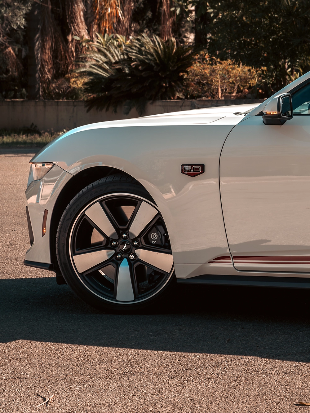 Ford Mustang GT - תקריב ג'אנט וצמיג